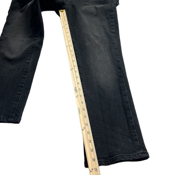 Good American Jeans 6/28 Faded Black Distressed GC625T Hi-Rise Skinny Ankle Boho - Picture 8 of 12